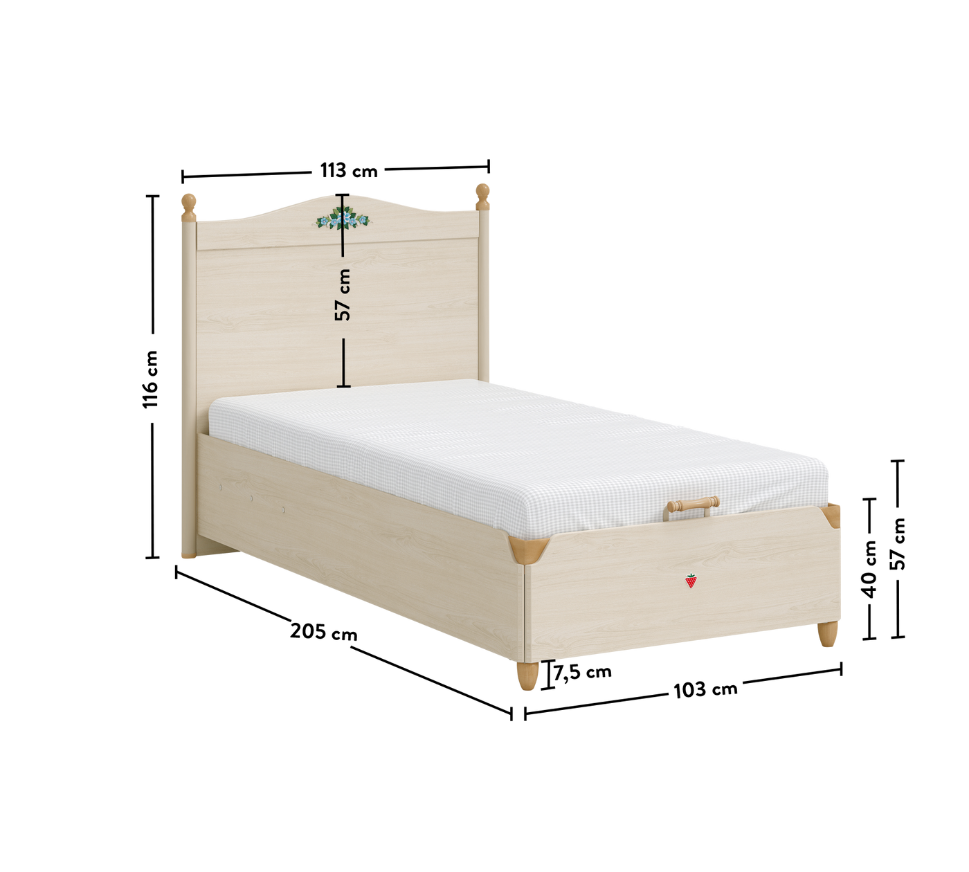 Flora (New) Shtrat me bazë (mekanizëm hapjeje)