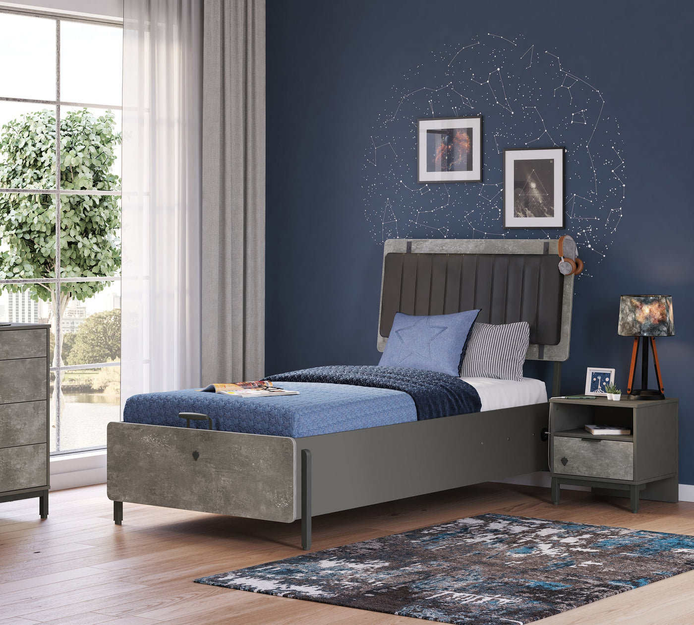 Space Gray Shtrat me bazë (mekanizëm hapjeje)