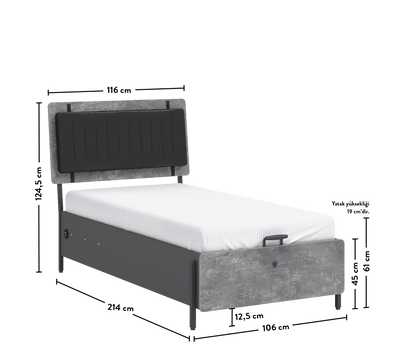 Space Gray Shtrat me bazë (mekanizëm hapjeje)