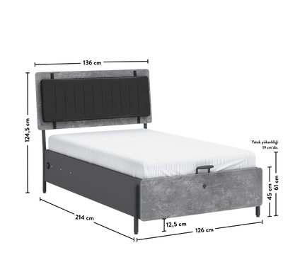 Space Gray Shtrat me bazë (mekanizëm hapjeje)