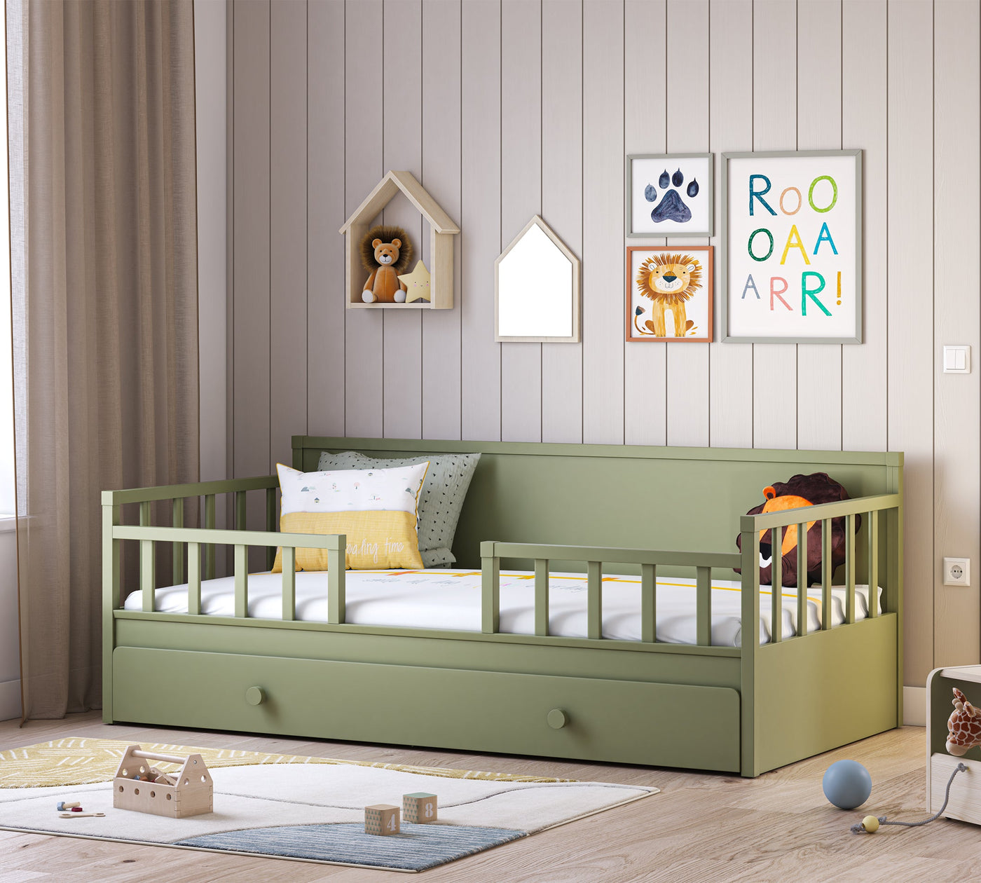 Daybed Shtrat pa Çati E Gjelbërt (Nënshtrata) (100x200 cm)