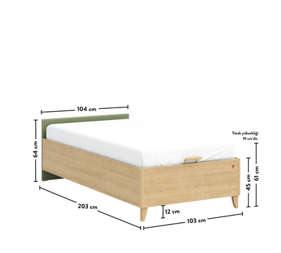 Loof Shtrat me bazë pa kokë (100x200 cm)