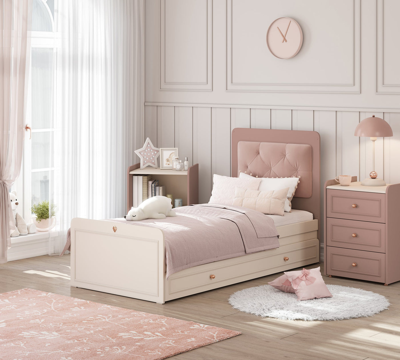 Baby Elegance Shtrat i bebave që shëndrrohet me nënshtrat për prindin (80x180 cm)