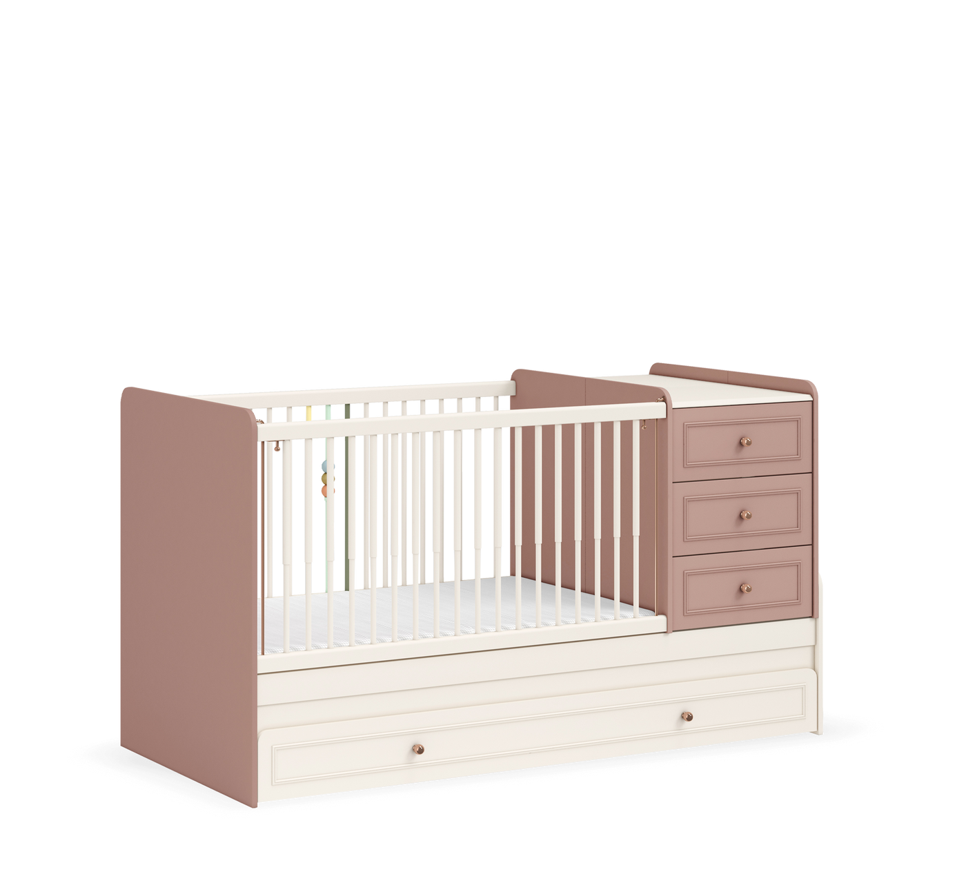 Baby Elegance Shtrat i bebave që shëndrrohet me nënshtrat për prindin (80x180 cm)