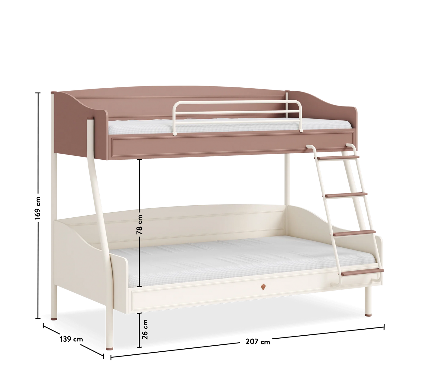 Elegance Shtrat marinari i gjerë (dy katsh) (90x200-120x200)