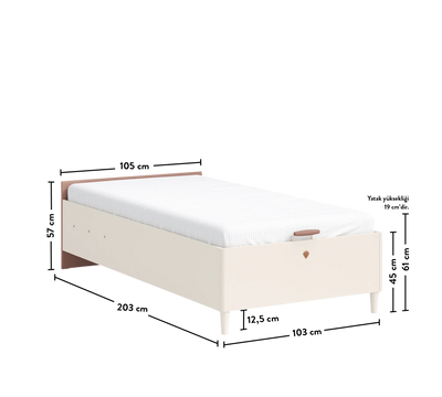 Elegance Shtrat me bazë pa kokë (100x200 cm)