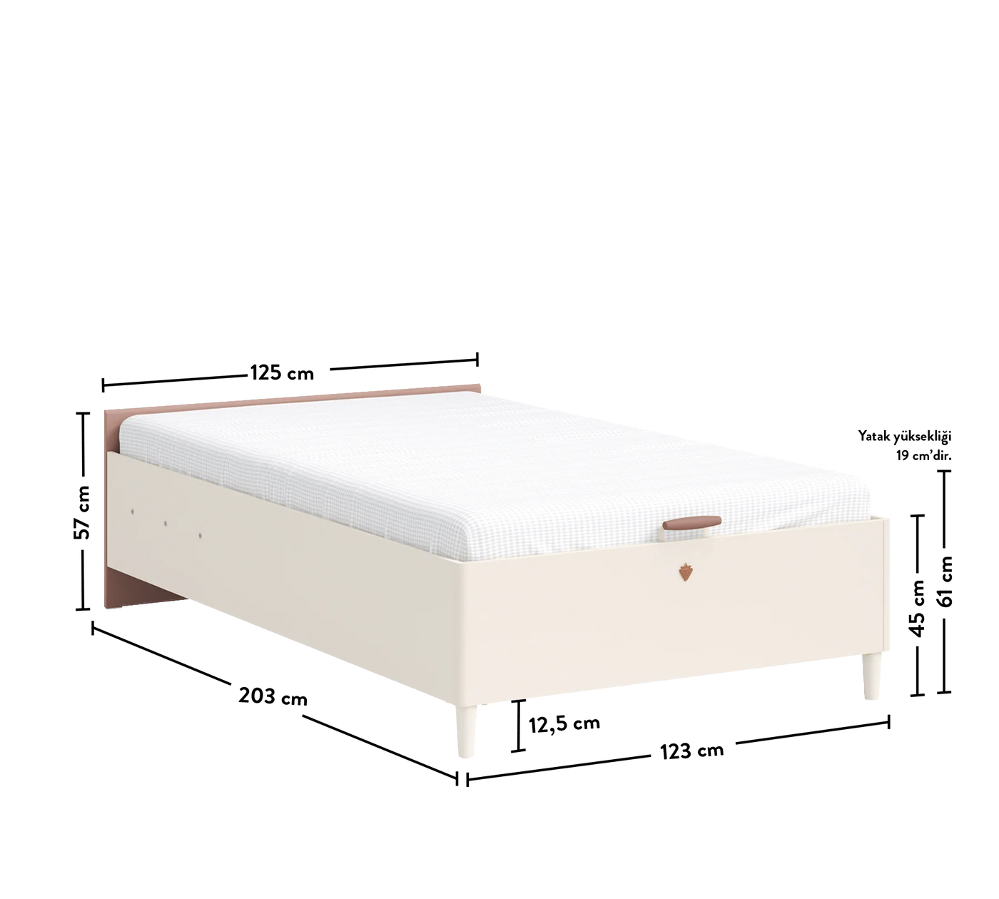 Elegance Shtrat me bazë pa kokë (120x200 cm)