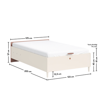 Elegance Shtrat me bazë pa kokë (120x200 cm)