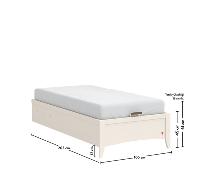 Lapel Shtrat me bazë pa kokë (100x200 cm)