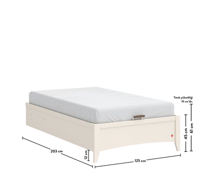 Lapel Shtrat me bazë pa kokë (120x200 cm)