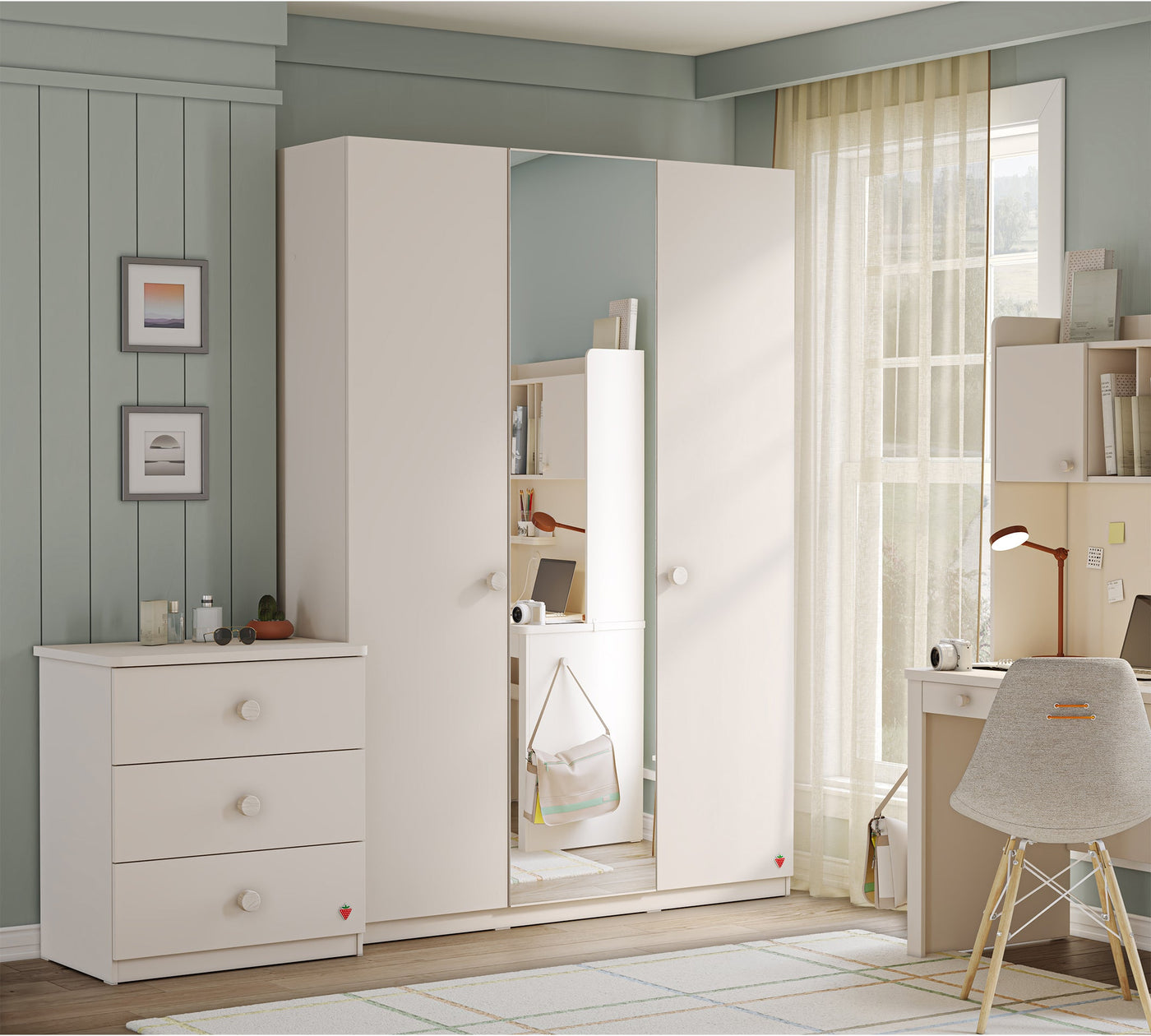 Varia 3 Kapılı Pasqyrëlı Dolap