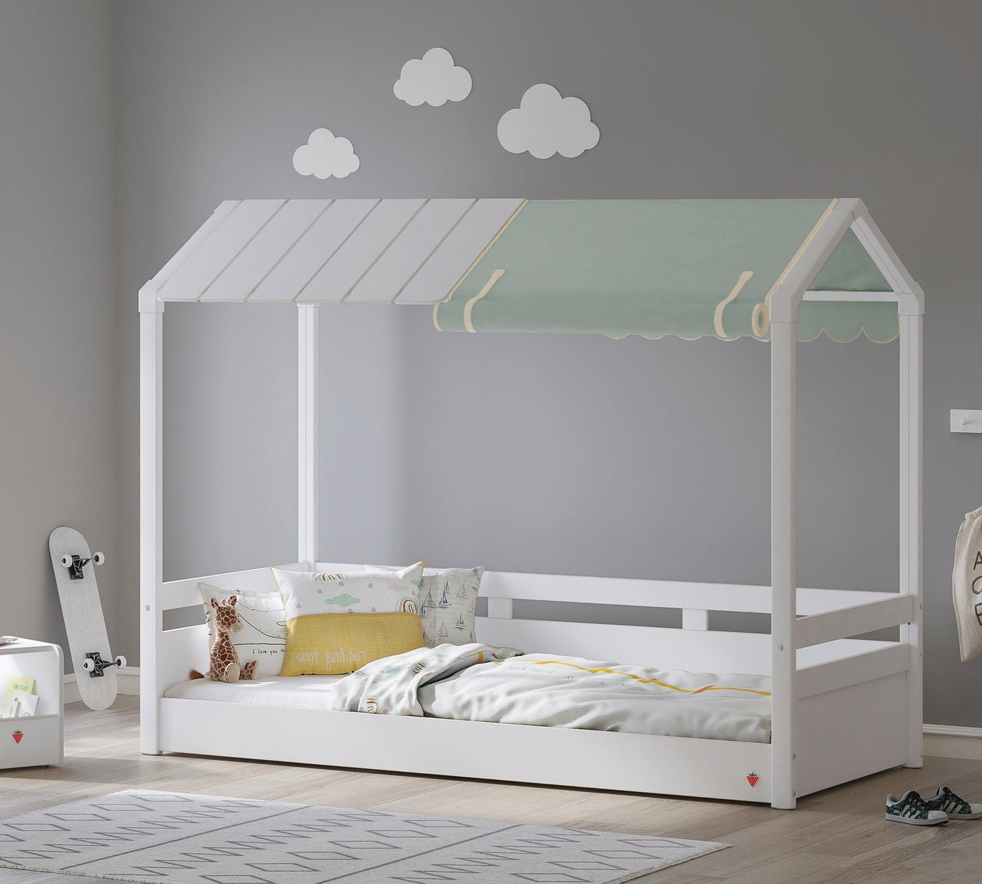 Montes Gjysmë Tendë Jeshile e Shtratit me çati të drejtë