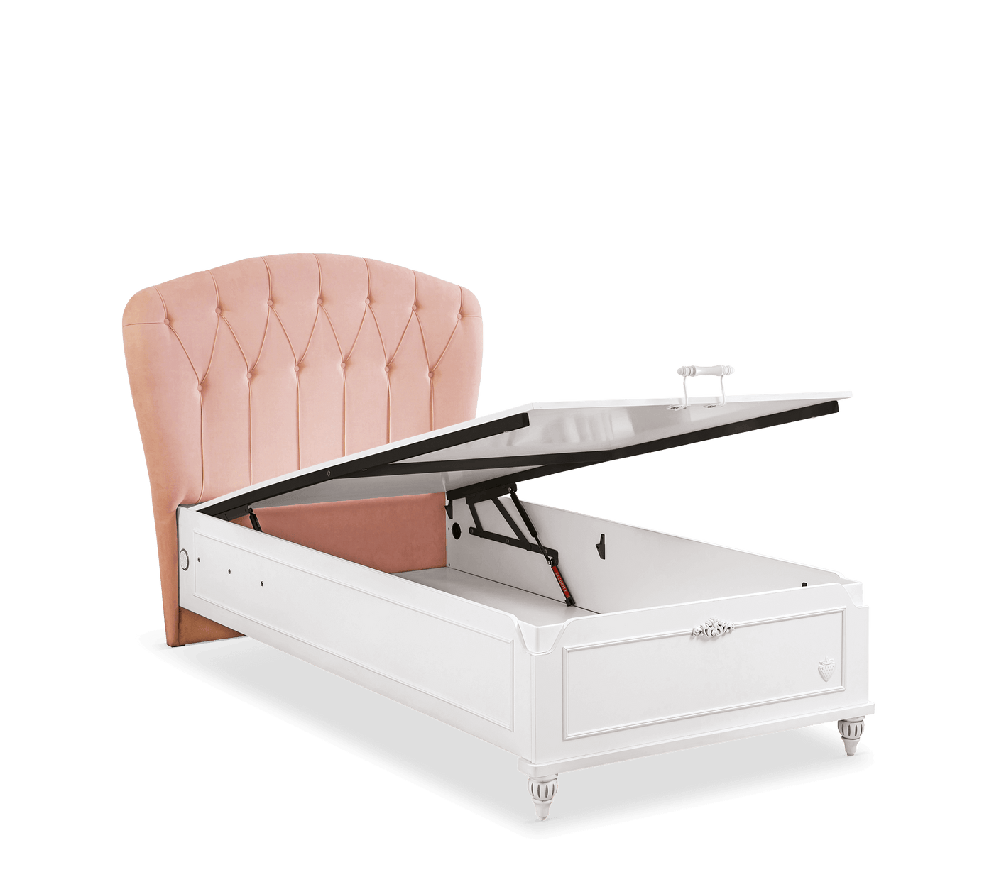 Romantic Shtrat (koka e shtratit me shtof) me Depo  (100x200 cm)
