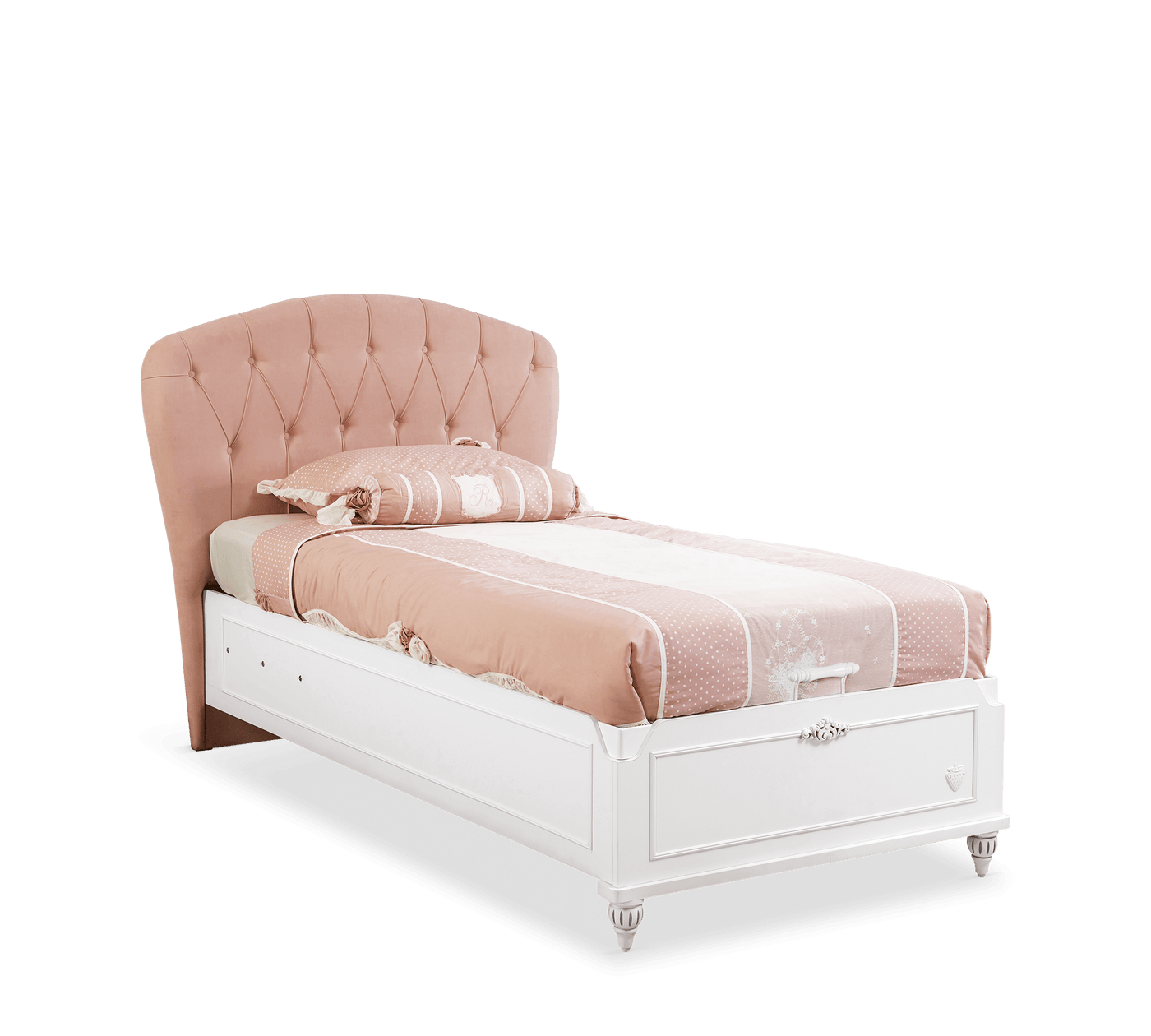 Romantic Shtrat (koka e shtratit me shtof) me Depo  (100x200 cm)