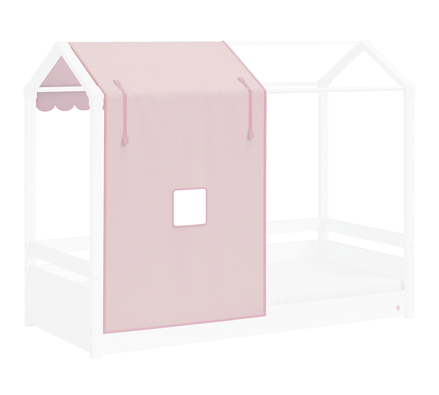 Montes Gjysmë Tendë Rozë (Pink) e Shtratit me çati të drejtë